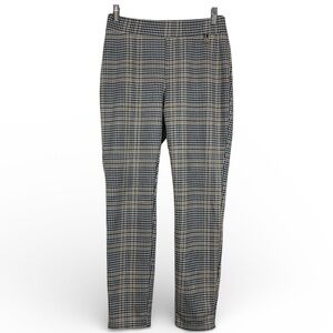 Tommy Hilfiger Houndstooth Plaid Ankle Pants Size 6 Stretch Preppy Academia